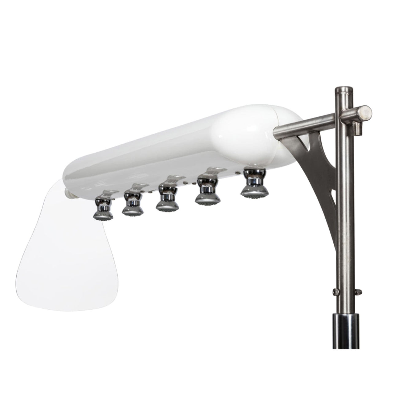 Equipro ESCAPE Vichy Hydro-Massage Spa Shower Close-Up View Of Multiple Heads On Clean Background
