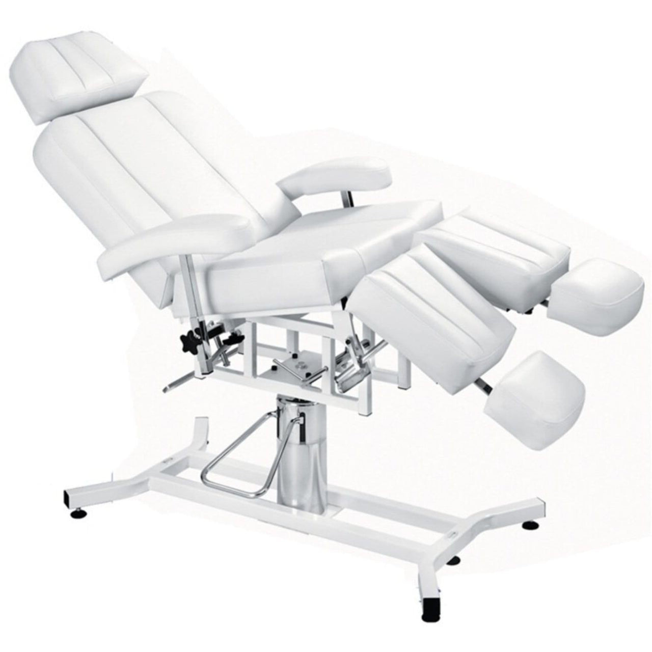 Equipro Maxi Comfort Pedicure and Facial Chair Bed Semi-Angled View On Clean White Background