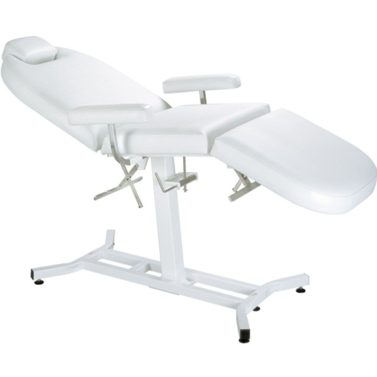 Equipro Poly-Comfort Deluxe Facial-Massage Table Semi Reclined And Semi Folded On Leg Part With Clean Background