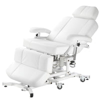 Thumbnail for Equipro ULTRA-COMFORT Electric Spa Table Semi Reclined And Semi Folded On Legs With Clean White Background