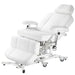 Equipro ULTRA-COMFORT Electric Spa Table Semi Reclined And Semi Folded On Legs With Clean White Background