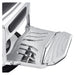 Esquire Multi-Position Reclining Barber Chair Black Variant With Close-Up View Of Footrest Platform On White Background
