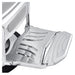 Esquire Multi-Position Reclining Barber Chair Gray Variant With Close-Up View Of Footrest Platform On White Background
