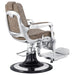 Esquire Multi-Position Reclining Barber Chair Vintage Brown Variant Rear Angled View On White Background