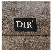 Thumbnail for Esquire Reclining Barber Chairs Close-Up View Of Vintage Brown Upholstery With Horizontal Stitching And Brand Name