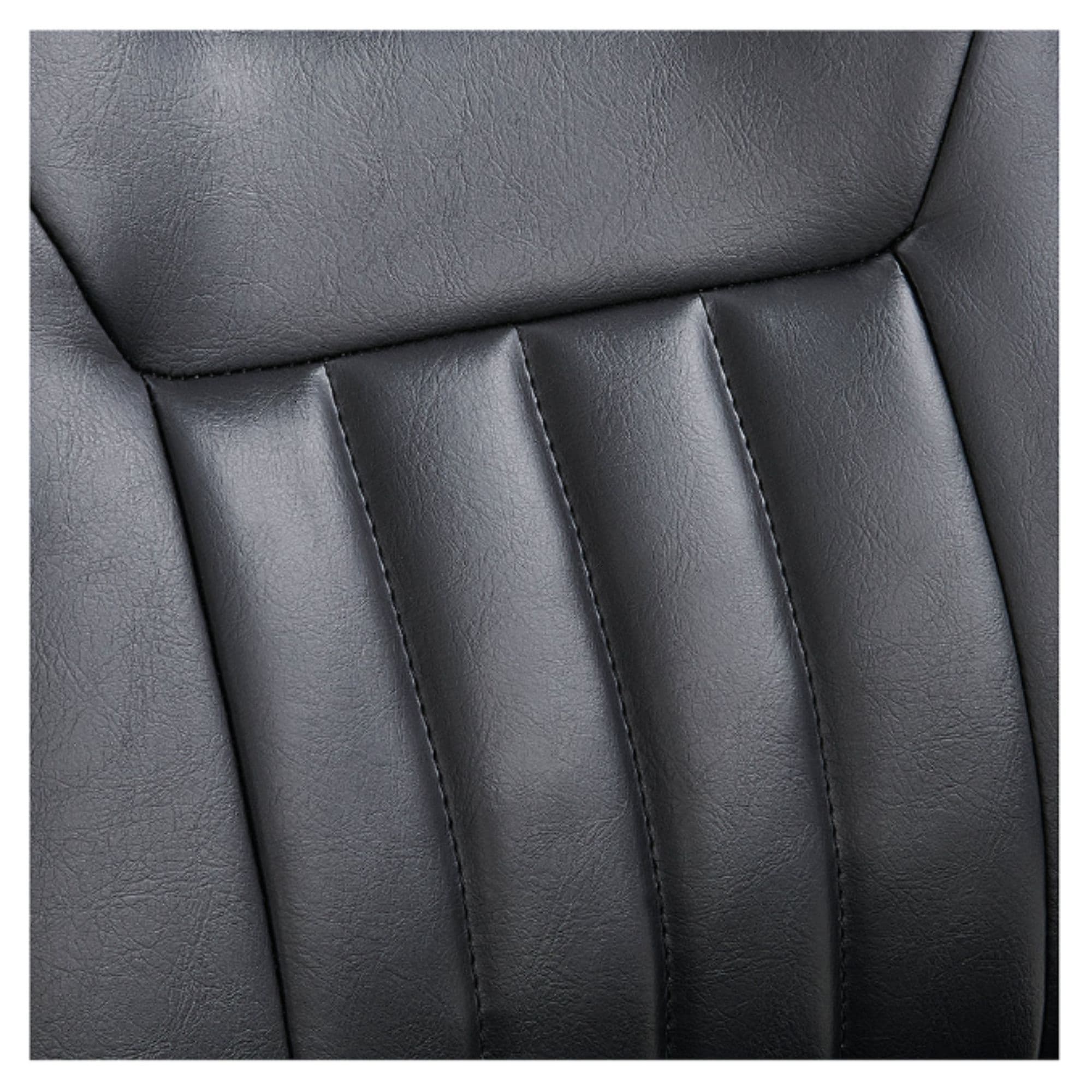 Esquire Reclining Barber Chairs Close Up View Of Black Upholstered Backrest