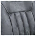 Esquire Reclining Barber Chairs Close Up View Of Vintage Black Upholstered Backrest