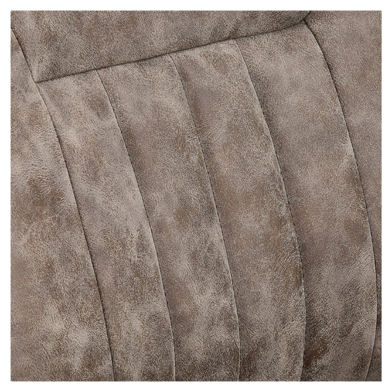 Esquire Reclining Barber Chairs Close Up View Of Vintage Brown Upholstered Backrest