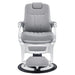 Esquire Reclining Barber Chairs Gray Variant Black Variant Front View On White Background