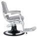 Esquire Reclining Barber Chairs Gray Variant Side View On White Background