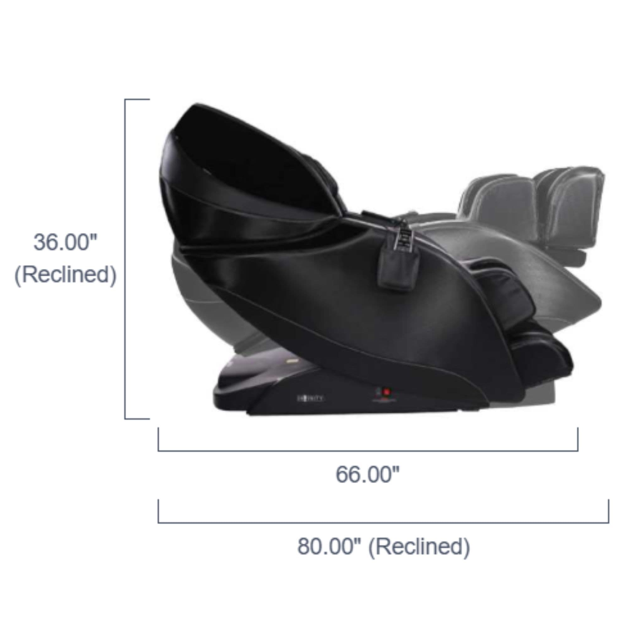 Evolution Max 4D Massage Chair Showing The Complete Measurement