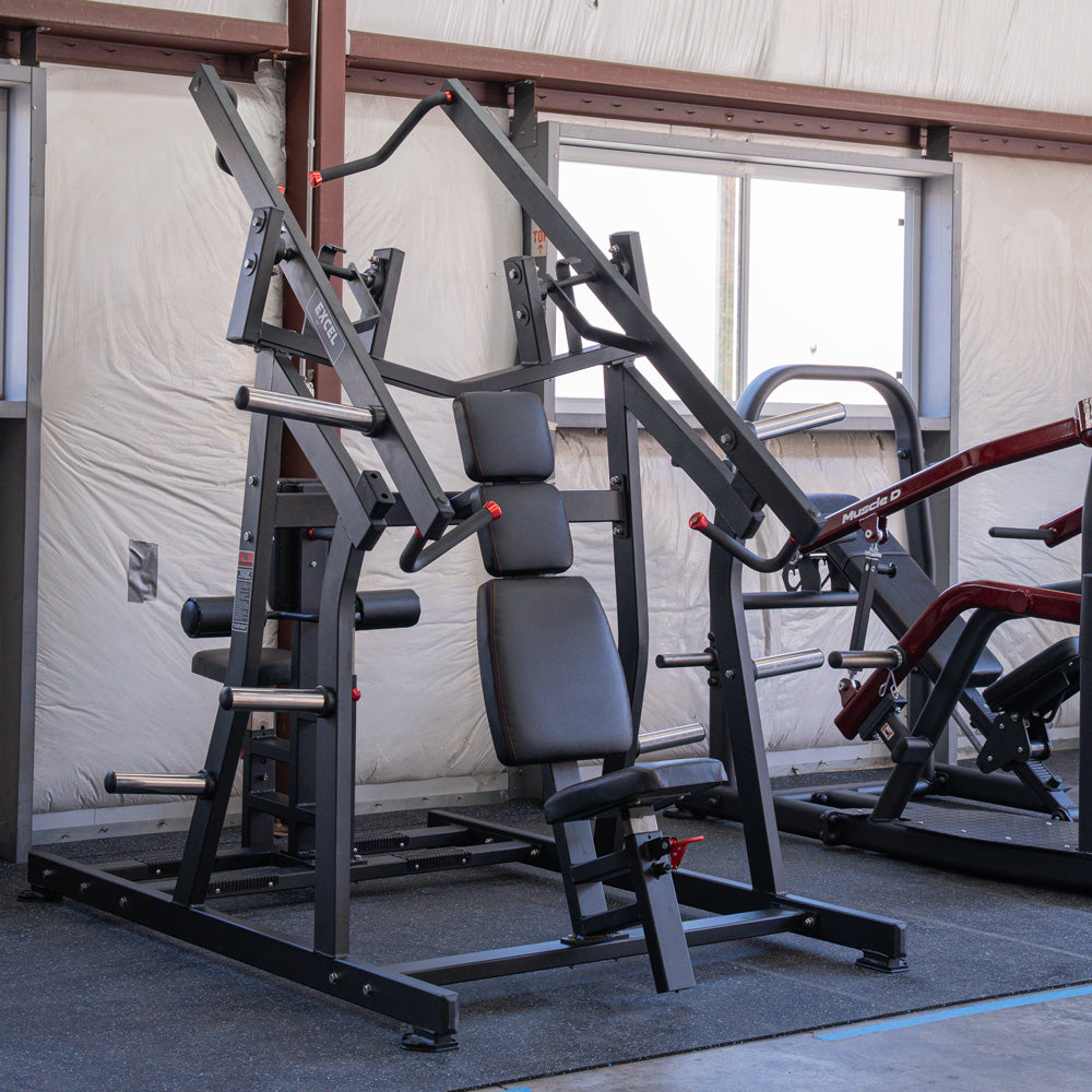 Excel Iso-Lateral Chest/Back Combo - Muscle D Fitness - Plate Loaded - Gas Shock Assisted Seat Adjustment