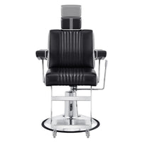 Thumbnail for Executive All Purpose Reclining Chair Black Variant Front View Demonstrating Pull Out Headrest Range On White Background