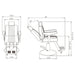 Executive All Purpose Reclining Chair Product Dimension Diagram