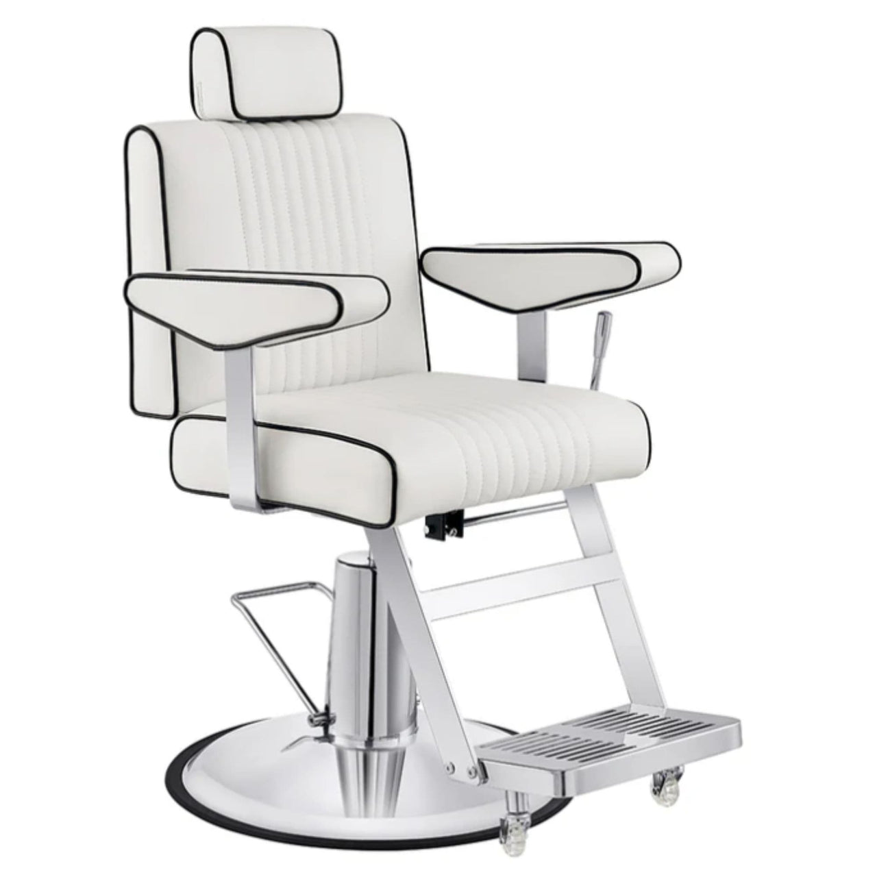 Executive All Purpose Reclining Chair White Variant Front Angled View On White Background