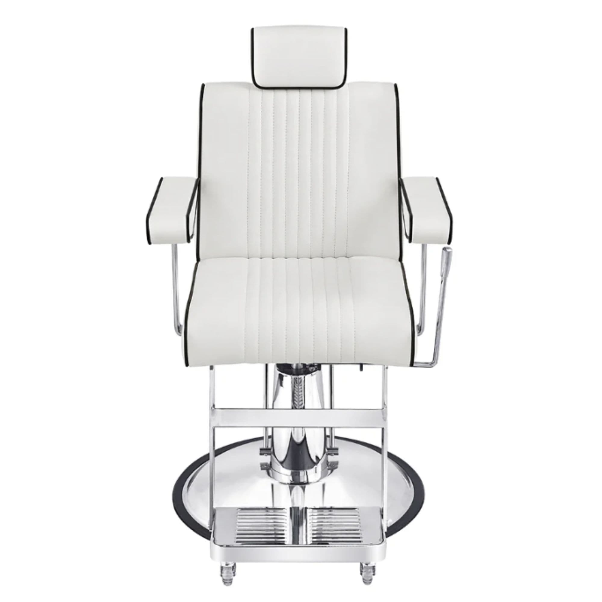Executive All Purpose Reclining Chair White Variant Front View  On White Background