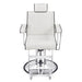 Executive All Purpose Reclining Chair White Variant Front View  On White Background