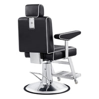 Thumbnail for Executive Multi-Use Reclining Salon Chair Black Variant Rear Angled View On White Background