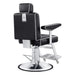 Executive Multi-Use Reclining Salon Chair Black Variant Rear Angled View On White Background