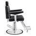 Executive Multi-Use Reclining Salon Chair Black Variant Side View On White Background