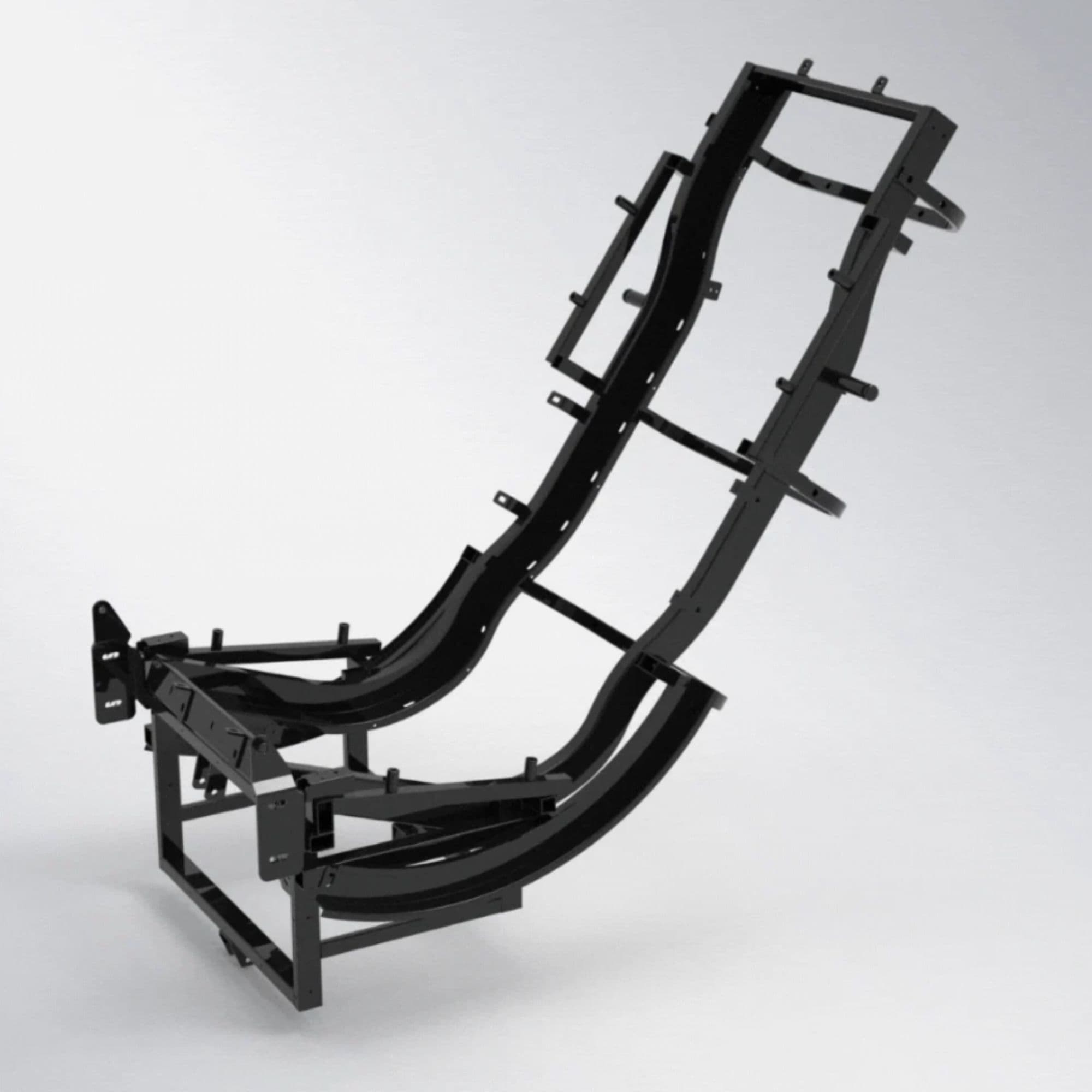 Floridian Rebel 4D Zero Gravity Massage Chair Side Angle View Internal SL-Track Frame On Plain Background