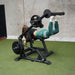 Froggy Hip Thrust Bench Rear Angled View Of A Woman Performing The Top Position Of A Leg Curl