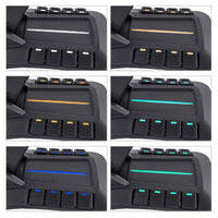 Thumbnail for Geneva 4-Motor OB GYN Exam Table with Stirrups Close-Up View Of LED Accent Lighting Color Selections For Black Variant