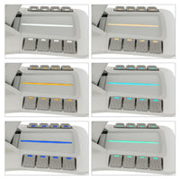 Thumbnail for Geneva 4-Motor OB GYN Exam Table with Stirrups Close-Up View Of LED Accent Lighting Color Selections For Gray Variant 
