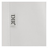 Thumbnail for Geneva 4-Motor OB GYN Exam Table with Stirrups Close-Up View Of White Upholstery With Brand Name