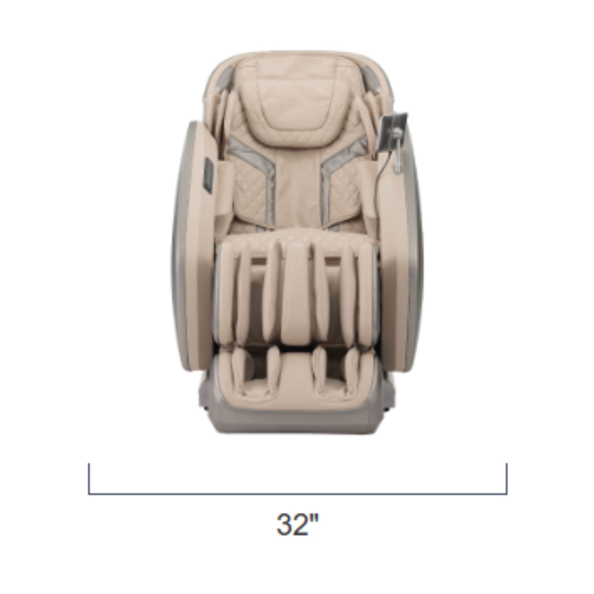 Hatsumei M900 4D AI Massage Chair Showing Front Width Measurement
