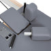 Home Foldable Reformer Grey Variant Close-Up View Showing Removable Headrest And Shoulder Rest System