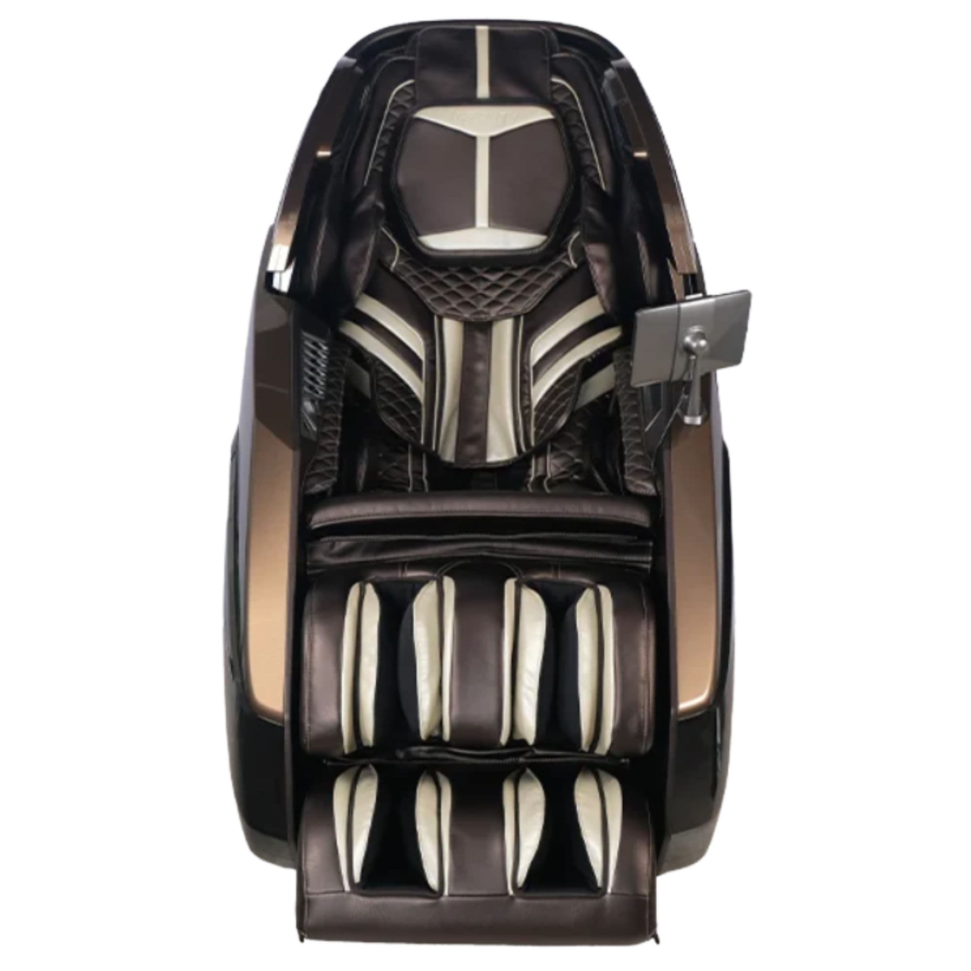 Infinity Circadian 4D Dualflex Massage Chair Brown Variant Front View On White Background