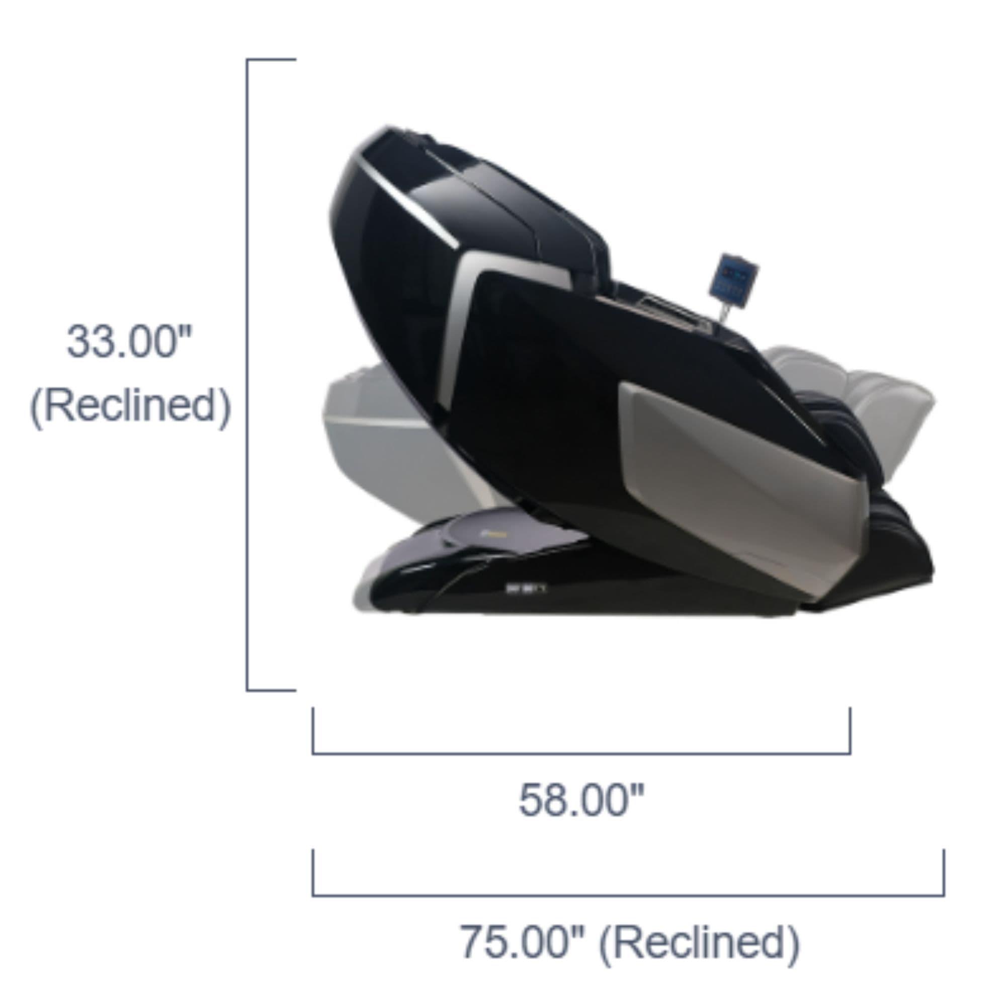 Infinity Circadian 4D Dualflex Massage Chair Showing The Complete Measurement
