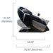 Infinity Circadian 4D Dualflex Massage Chair Showing The Complete Measurement