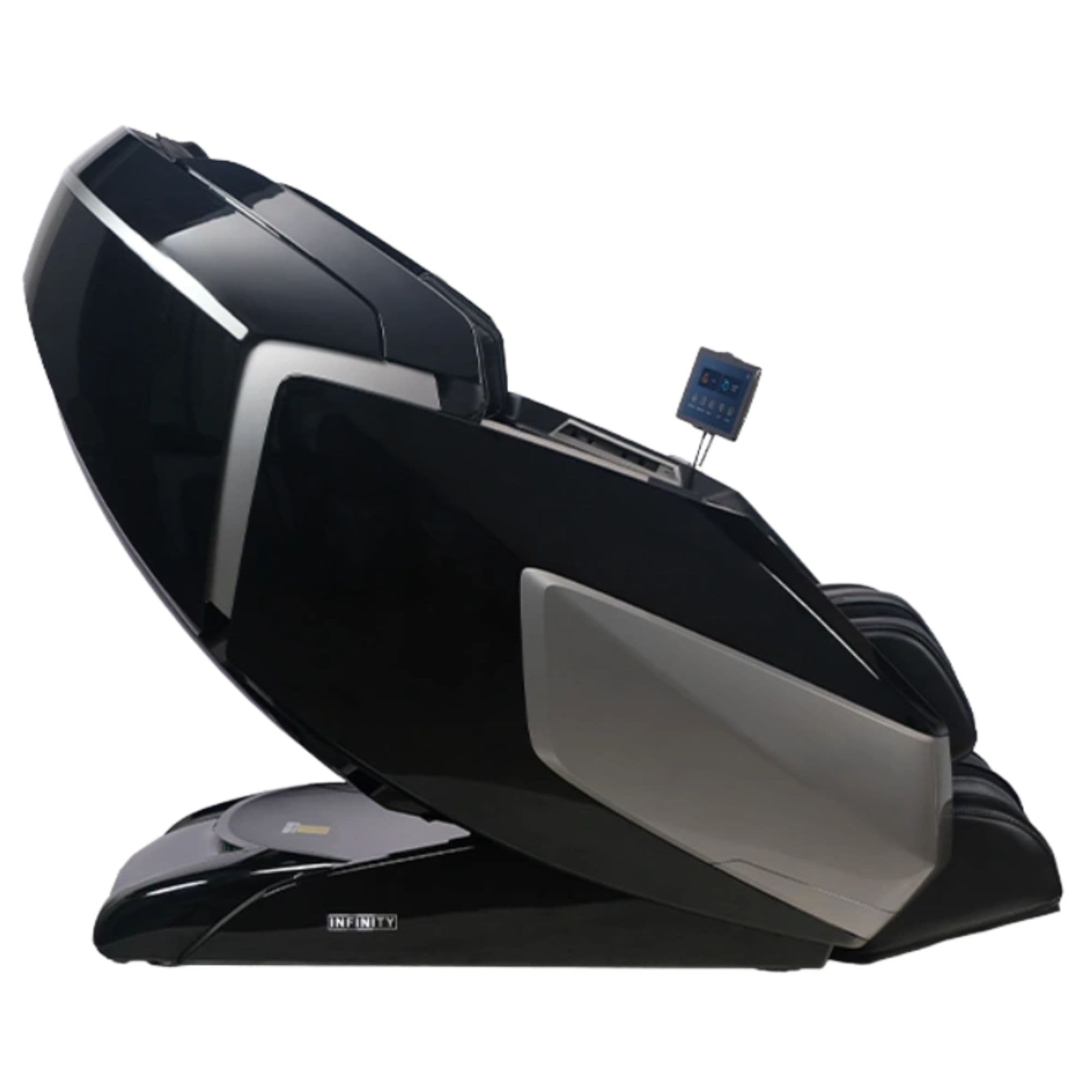 Infinity Circadian Massage Chair Certified Pre-Owned Black Variant Side View On White Background