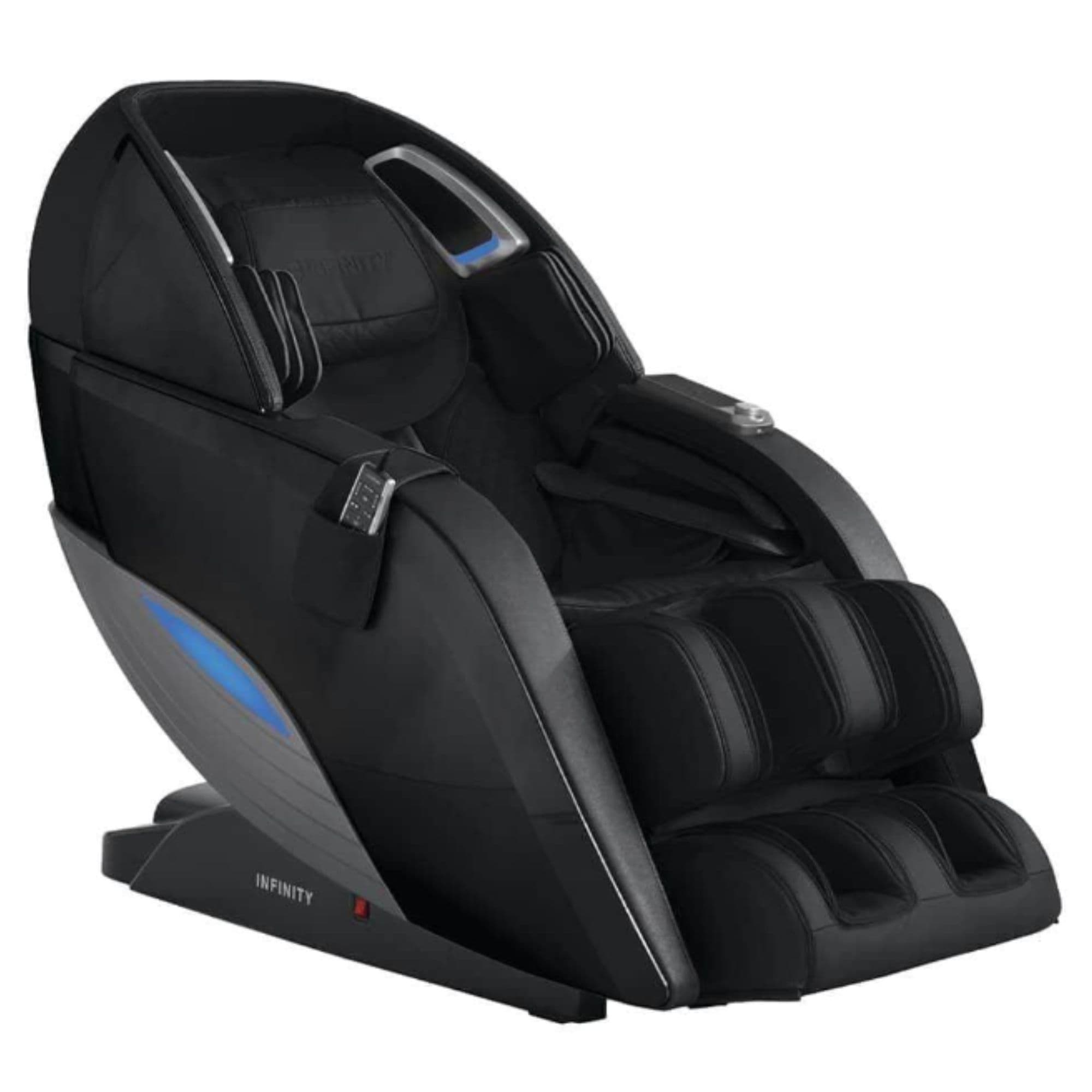 Infinity Dynasty 4D Chair Black Variant Front Angled View On White Background
