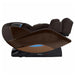 Infinity Dynasty 4D Massage Chair Certified Pre-Owned A-Grade Brown Variant Side View In Fully Reclined Position On White Background