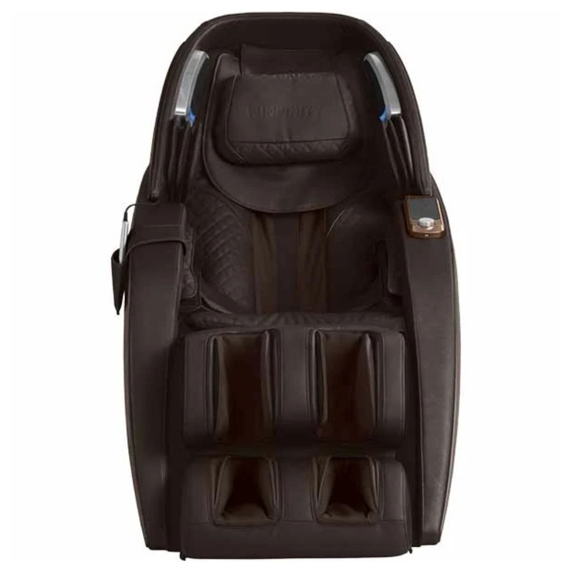 Infinity Dynasty 4D Massage Chair Dark Brown Or Brown Variant Front View On White Background