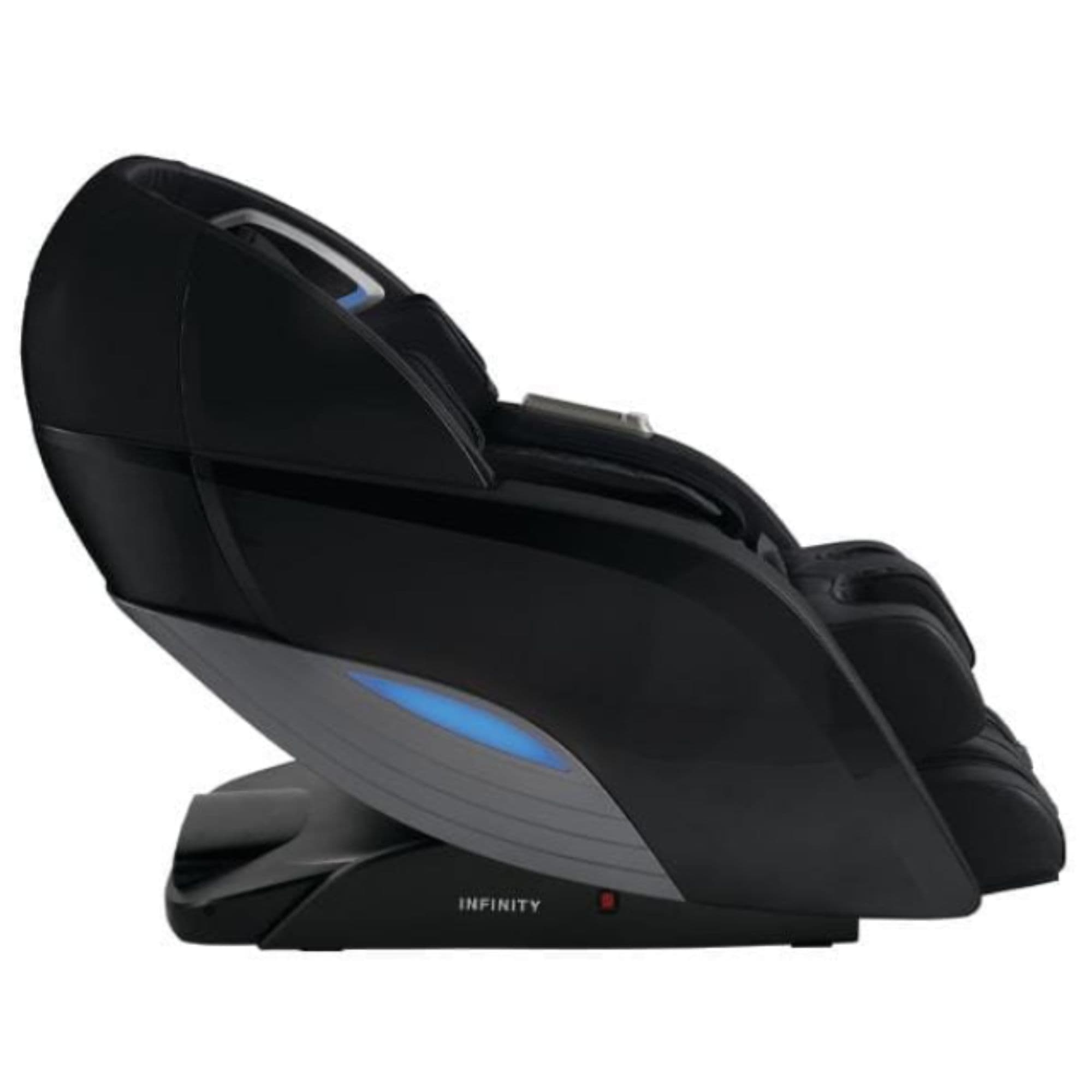 Infinity Dynasty Massage Chair 4D Black Variant Side View On White Background
