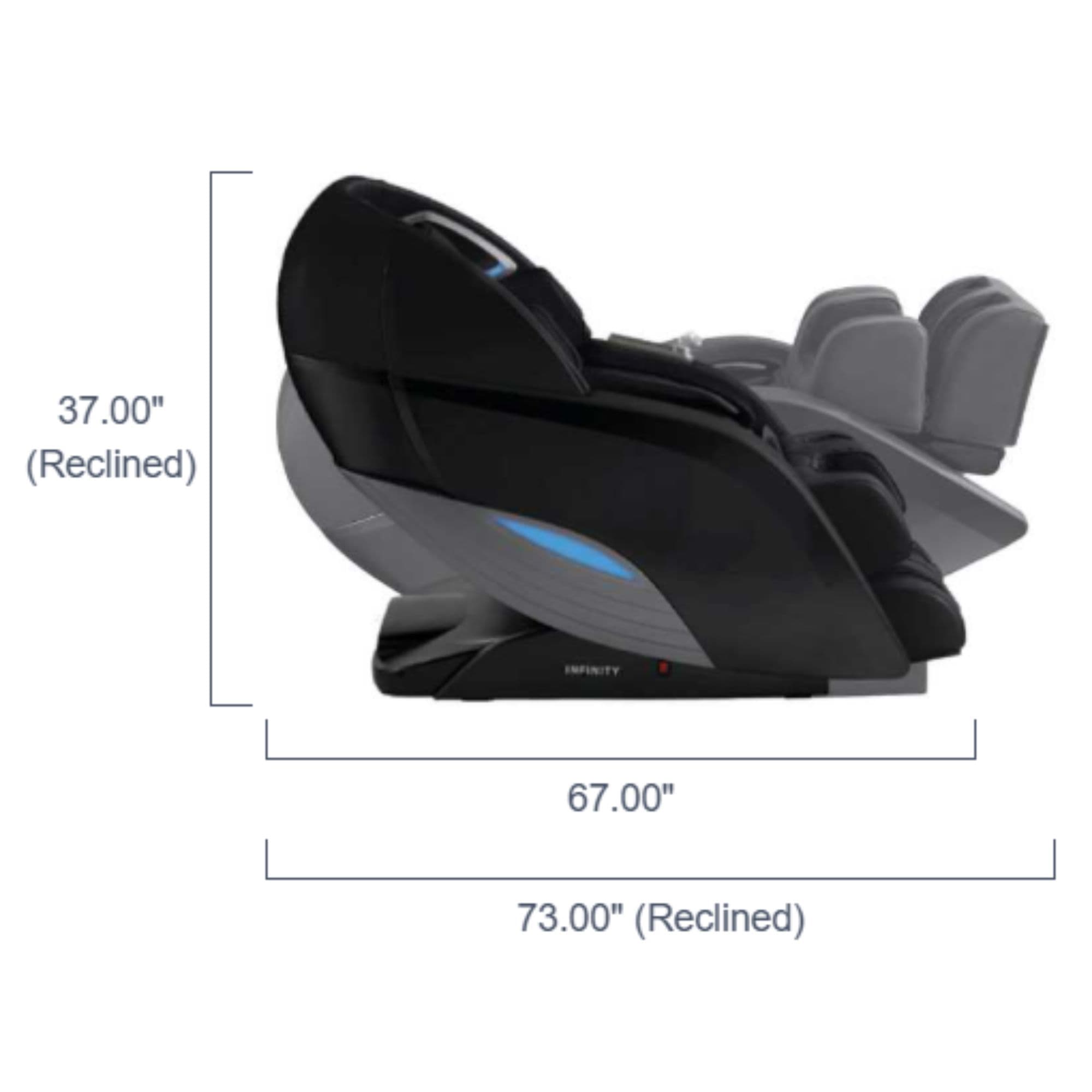 Infinity Dynasty Massage Chair 4D Showing Complete Measurement