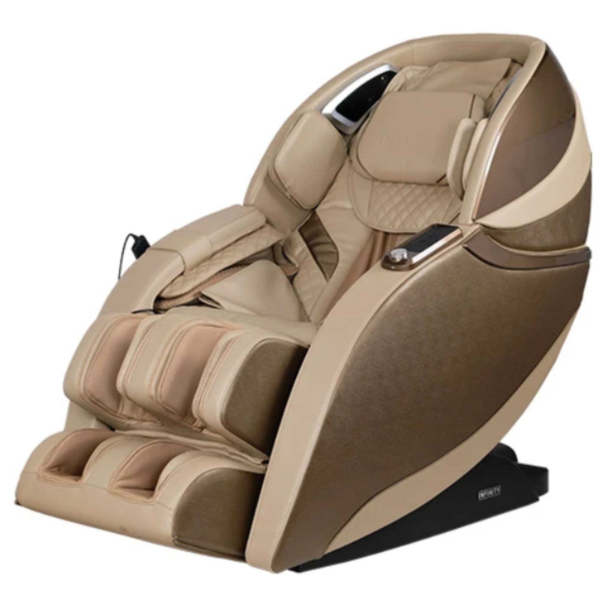 Infinity Evolution Max 4D Massage Chair Certified Pre-Owned Bronze Variant Front Angled View On White Background