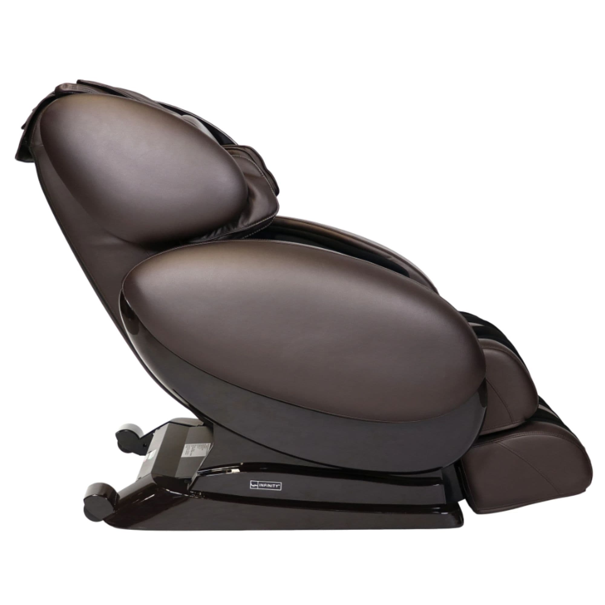 Infinity IT-8500 Plus Massage Chair Brown Variant Side View On White Background