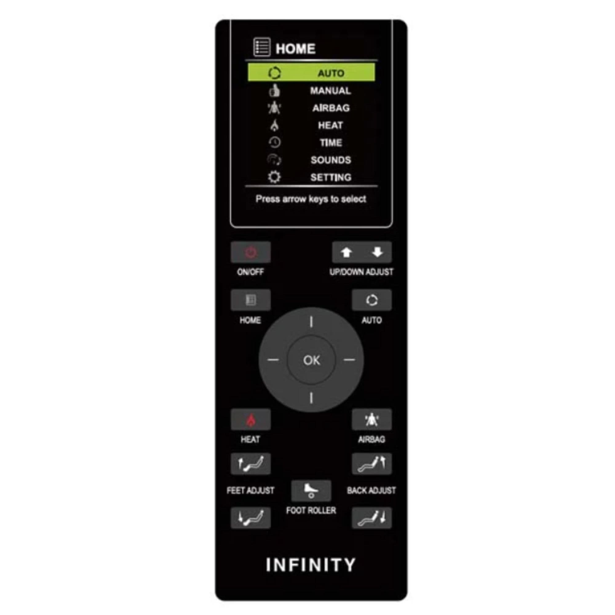 Infinity IT-8500 Plus Massage Chair Certified Pre-Owned Close Up View Of Remote Control