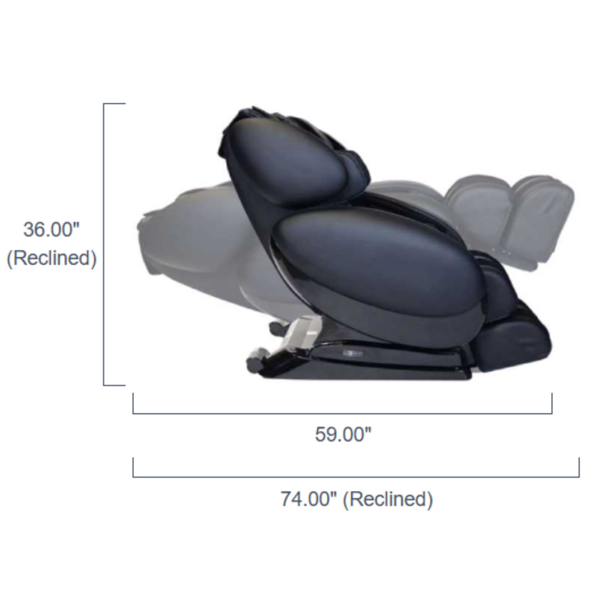 Infinity IT-8500 Plus Massage Chair Certified Pre-Owned Showing The Complete Measurement