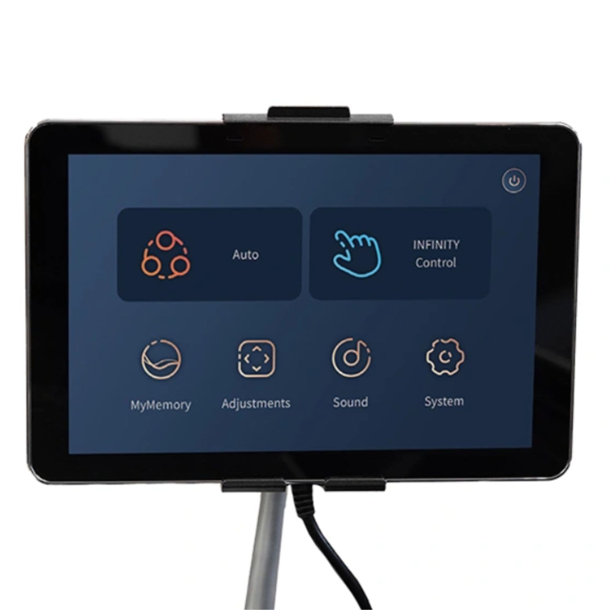 Infinity Imperial Massage Chair Certified Pre-Owned Close-Up View Of  Touchscreen Controller