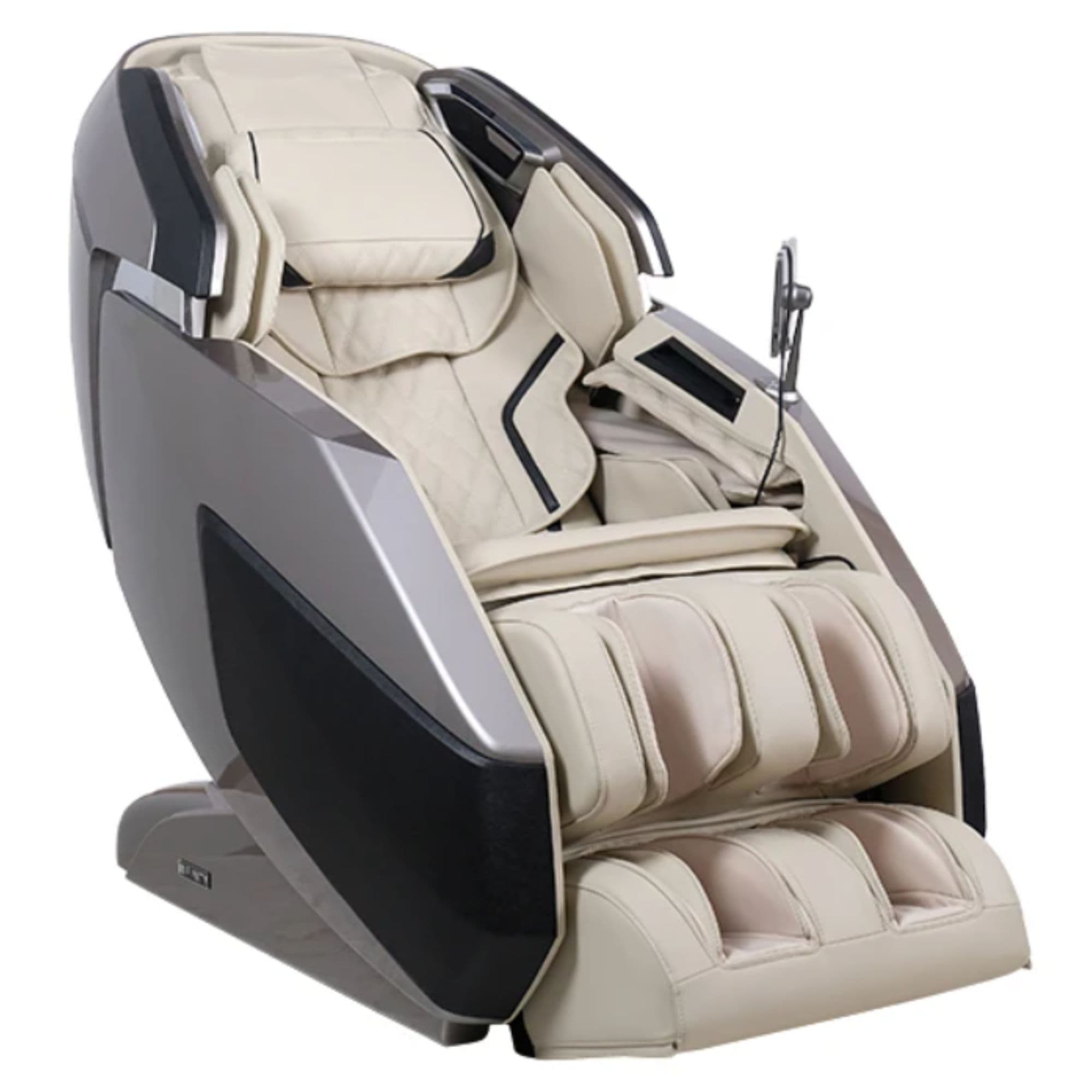 Infinity Imperial Massage Chair Certified Pre-Owned Dark Gray Or Tan Variant Front Angled View On White Background