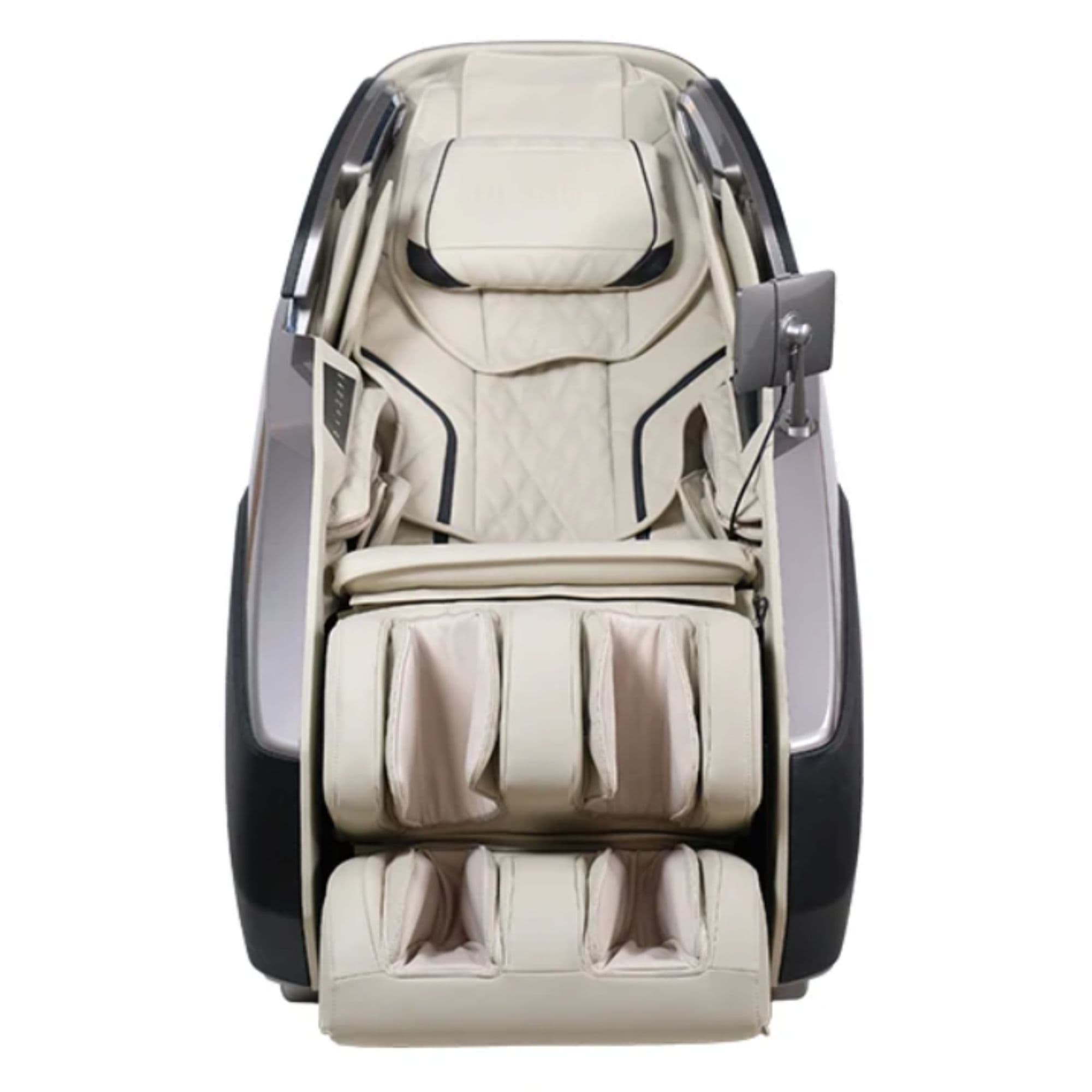 Infinity Imperial Massage Chair Certified Pre-Owned Dark Gray Or Tan Variant Front View On White Background