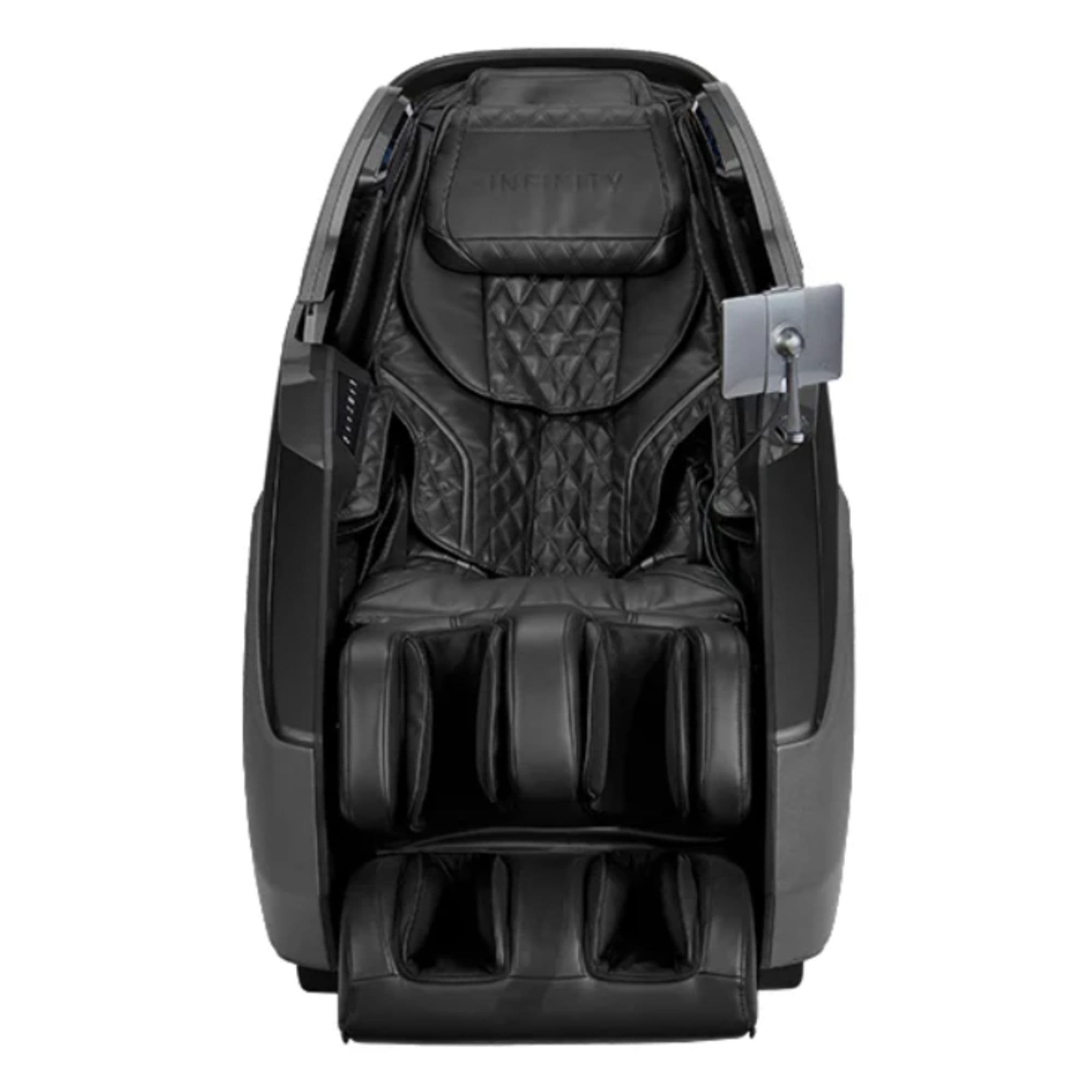 Infinity Imperial Syner-D Massage Chair Imperial Massage Chair Black Variant Front View On White Background