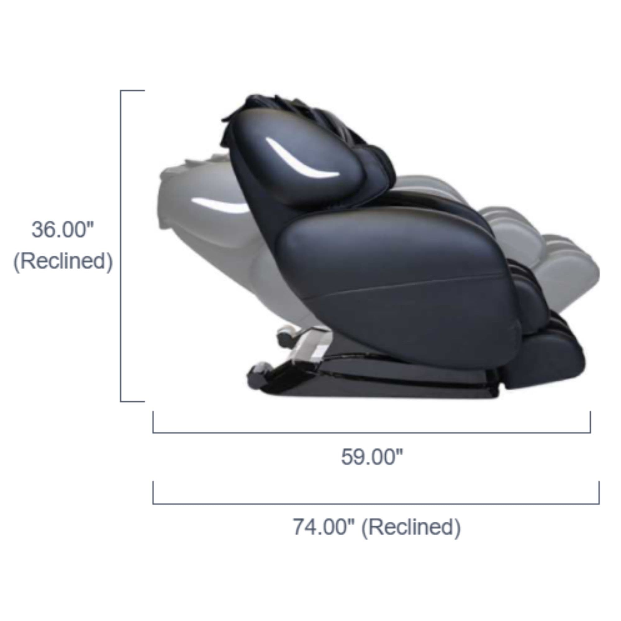 Infinity Smart Chair X3 4D Massage Chair Showing Side View Measurement