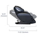 Infinity Smart Chair X3 4D Massage Chair Showing Side View Measurement
